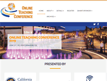 Tablet Screenshot of onlineteachingconference.org